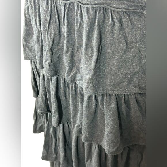 J. Crew Tiered Mini Tank Dress Black Blue Grey Summer Size Large Stretchy - Picture 6 of 11
